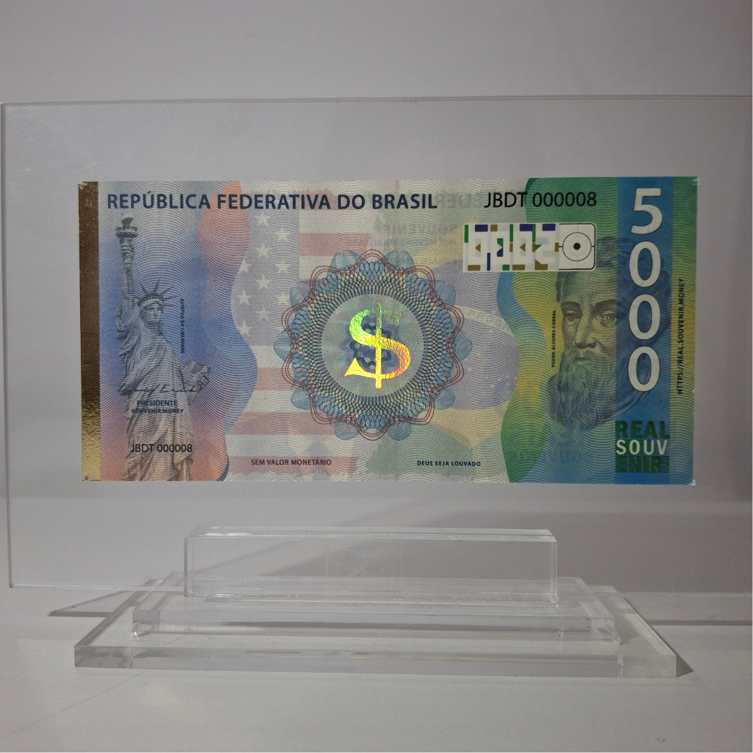 Cédula Souvenir Jair Bolsonaro & Donald Trump