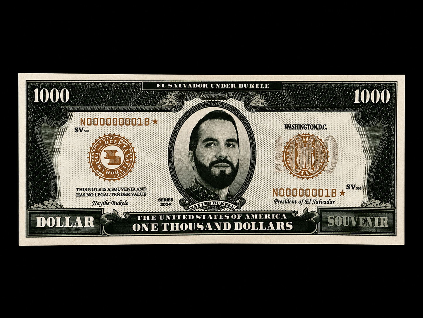 Cédula Souvenir Nayib Bukele