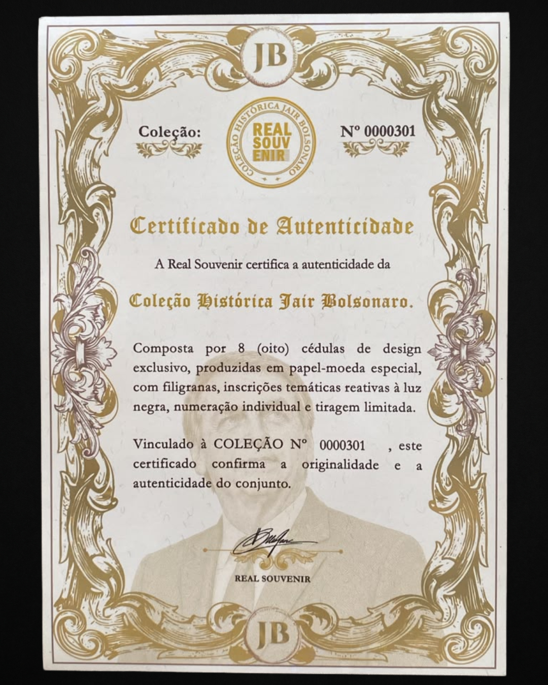 Álbum JB — certificado