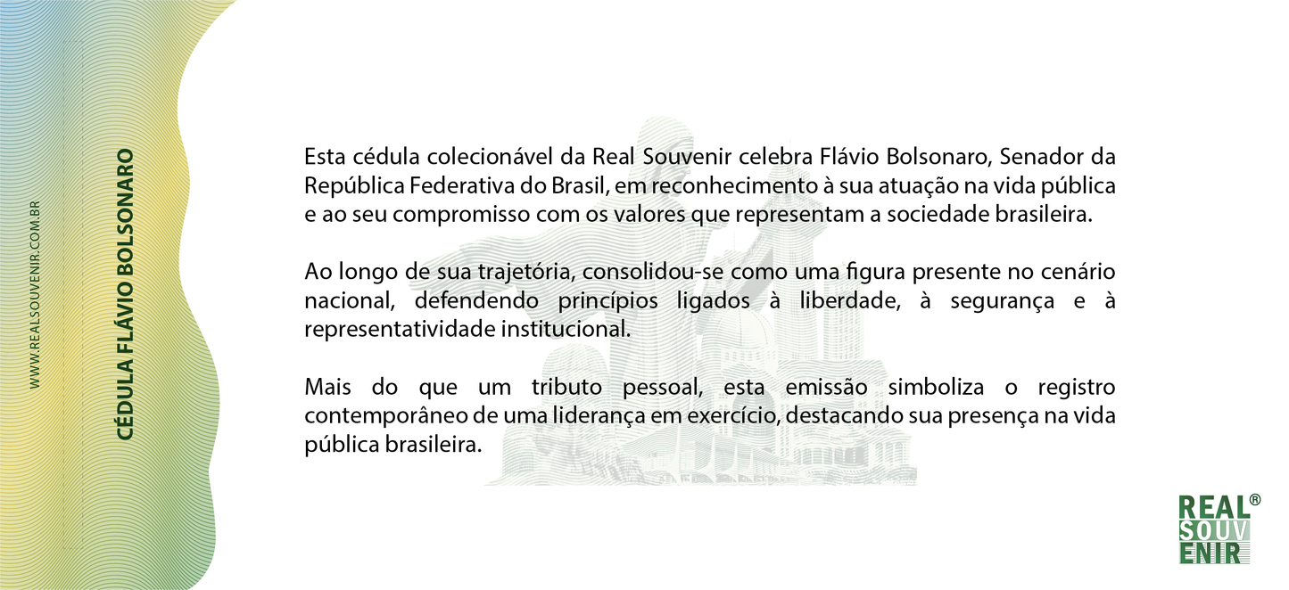 Cédula Flávio Bolsonaro – Edição Limitada