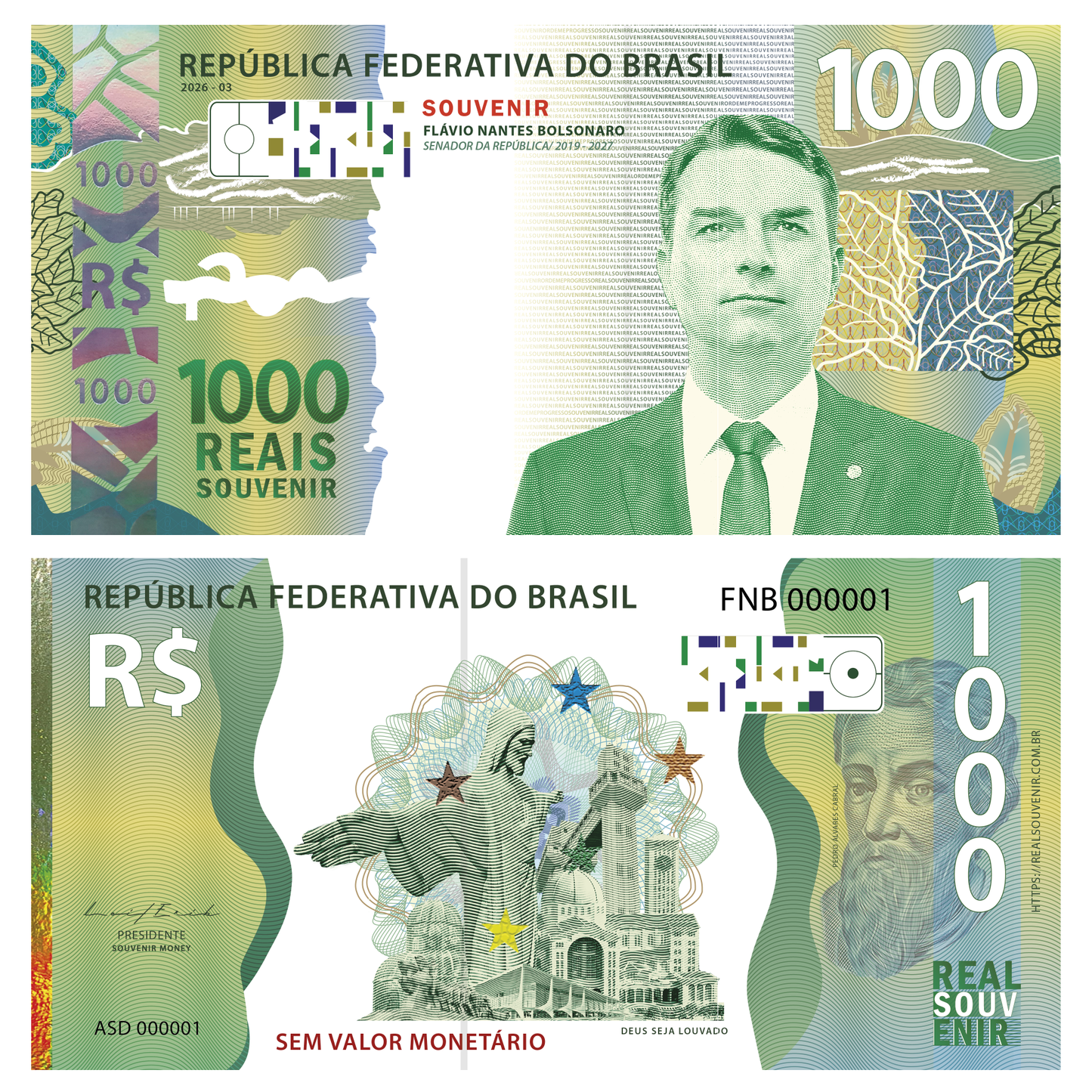 Cédula Flávio Bolsonaro – Edição Limitada