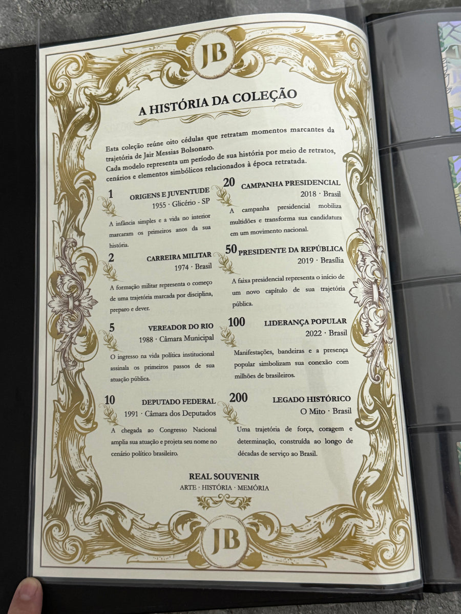 Detalhe do álbum da Coleção Histórica